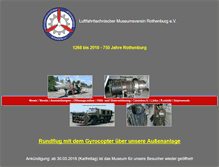 Tablet Screenshot of luftfahrtmuseum-rothenburg.de
